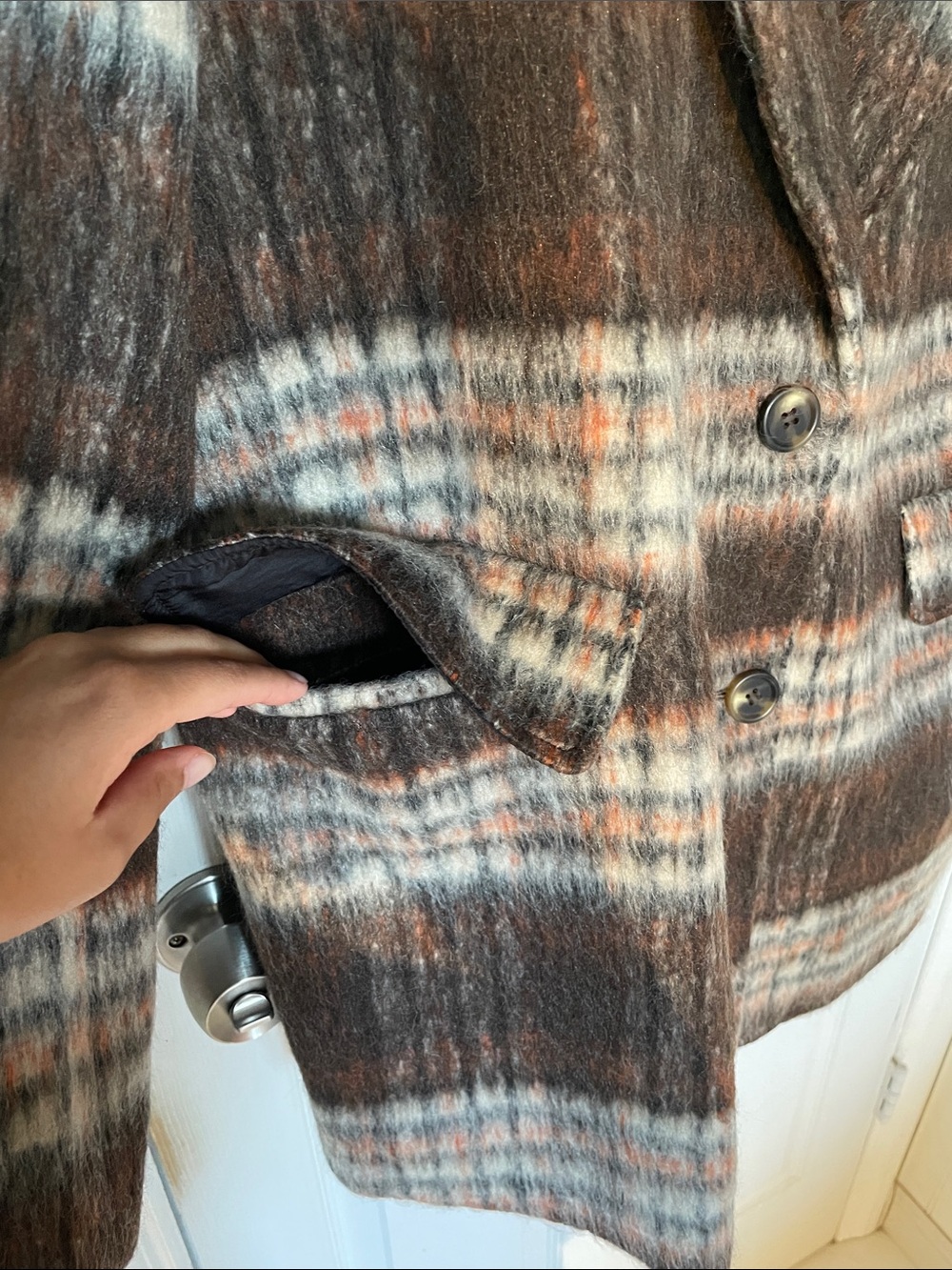 Anthropologie Brushed Plaid Blazer - Picture 4 of 14